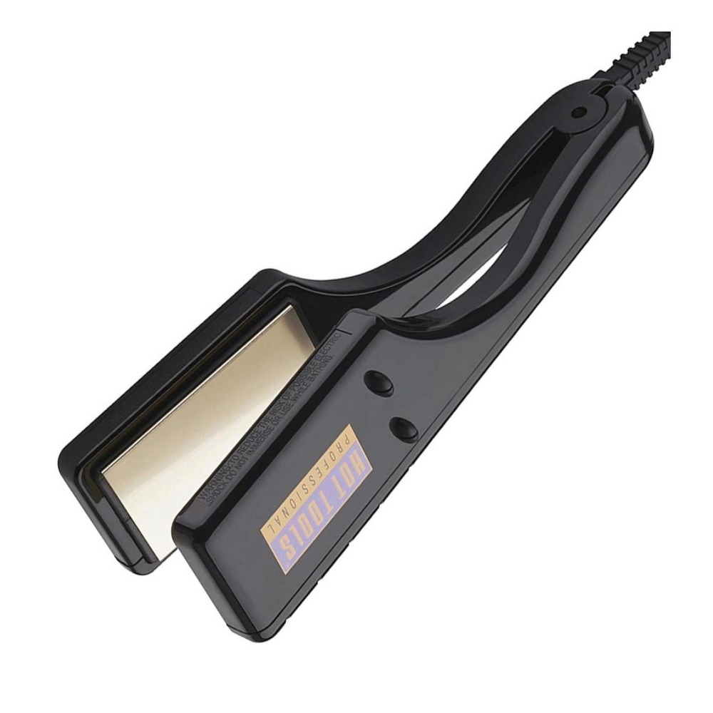 Hot Tools Flat Iron Professional 1" Black Excellent Gold Plated 430F Styling